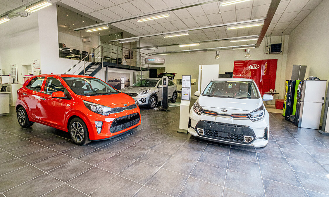 Intérieur de la concession Kia de Huy
