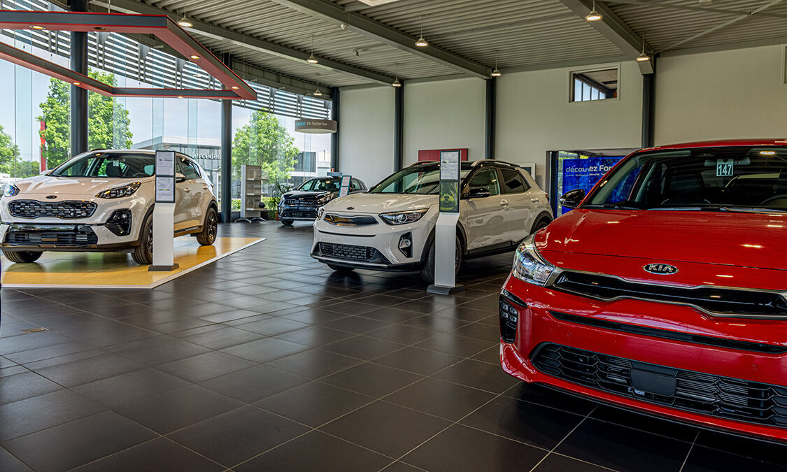 Intérieur de la concession Kia de Marche-en-Famenne