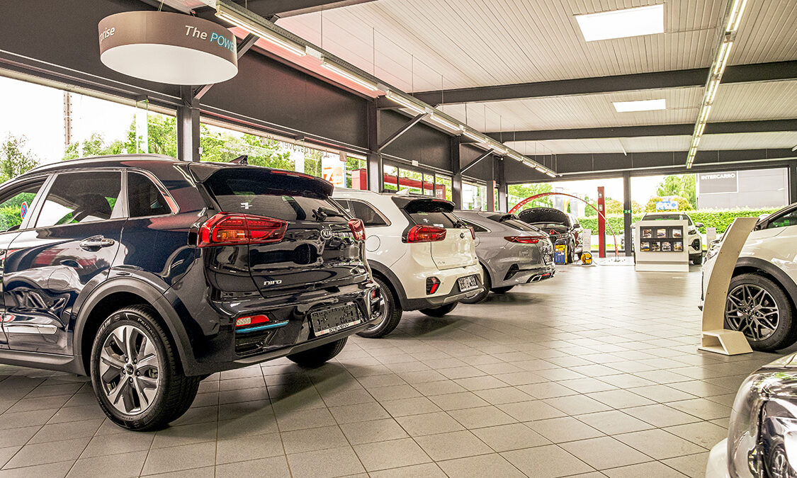 Intérieur de la concession Kia de Wavre