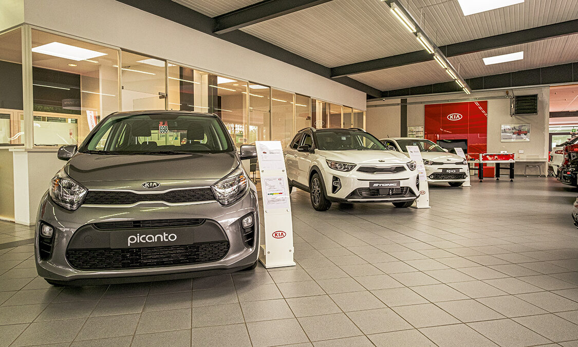 Intérieur de la concession Kia de Wavre